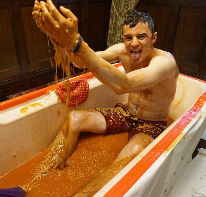 Some people like to take bean baths...