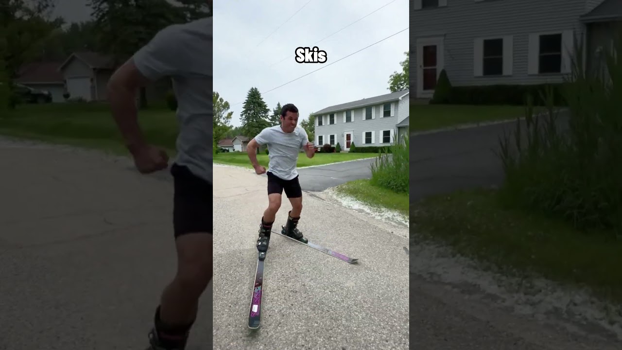 Man Sprints In Ridiculous Footwear