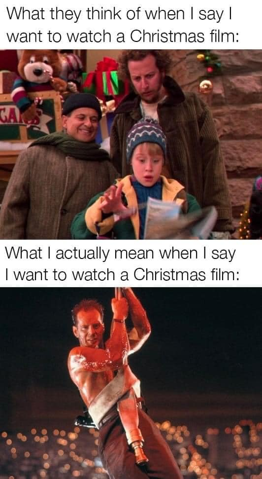 Die Hard vs Home Alone xmas meme