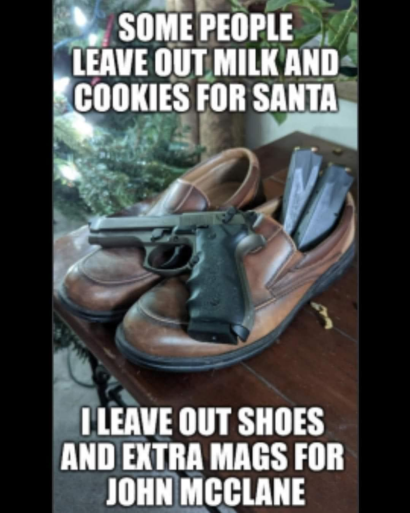 Leave shoes and pistol out for John Mclean meme