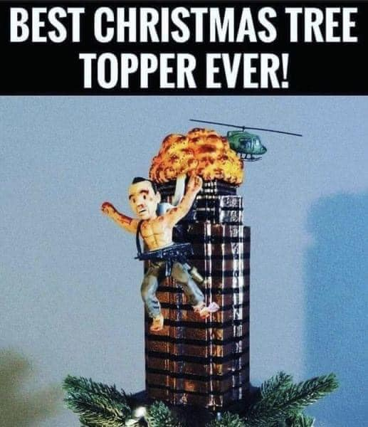 Die Hard xmas topper meme