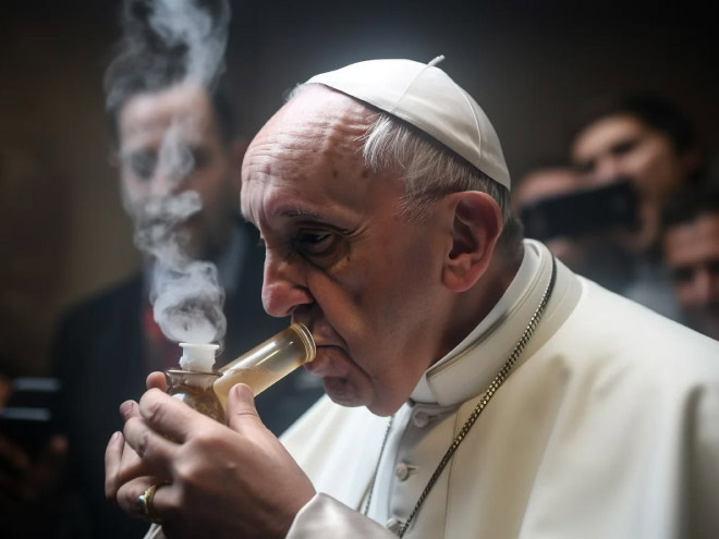 Pope enjoying his free time.