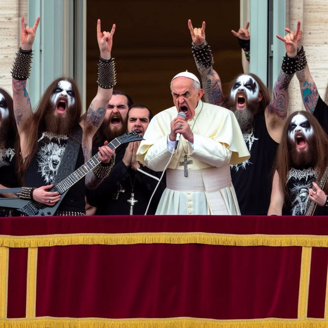 Pope enjoying his free time.